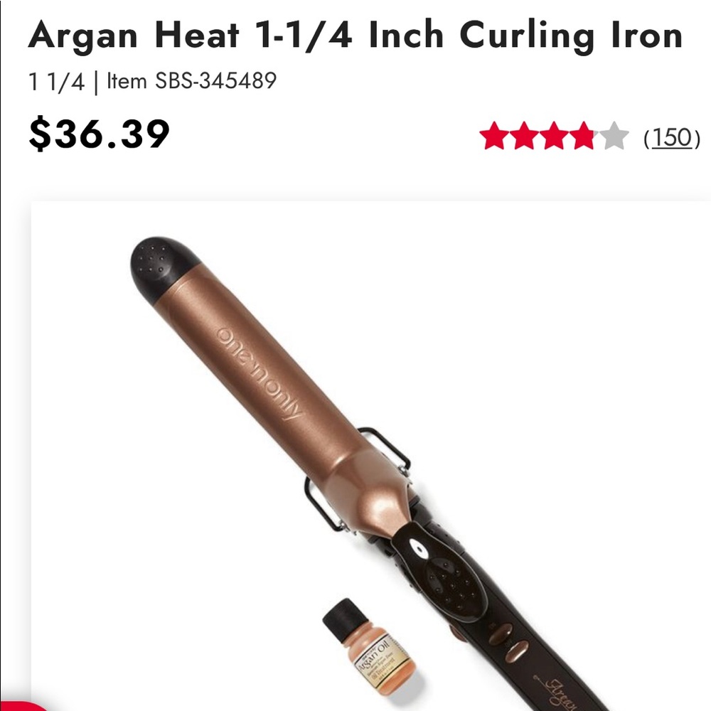 Argan Heat 1-1/4 Inch curling iron